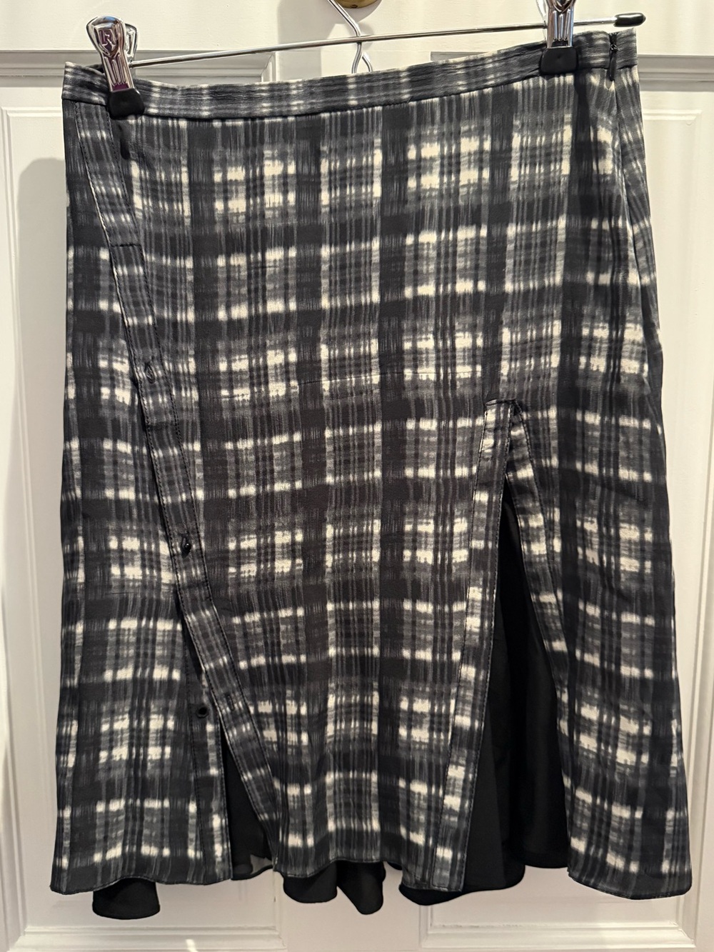 3.1 Phillip Lim Black & White Plaid Skirt